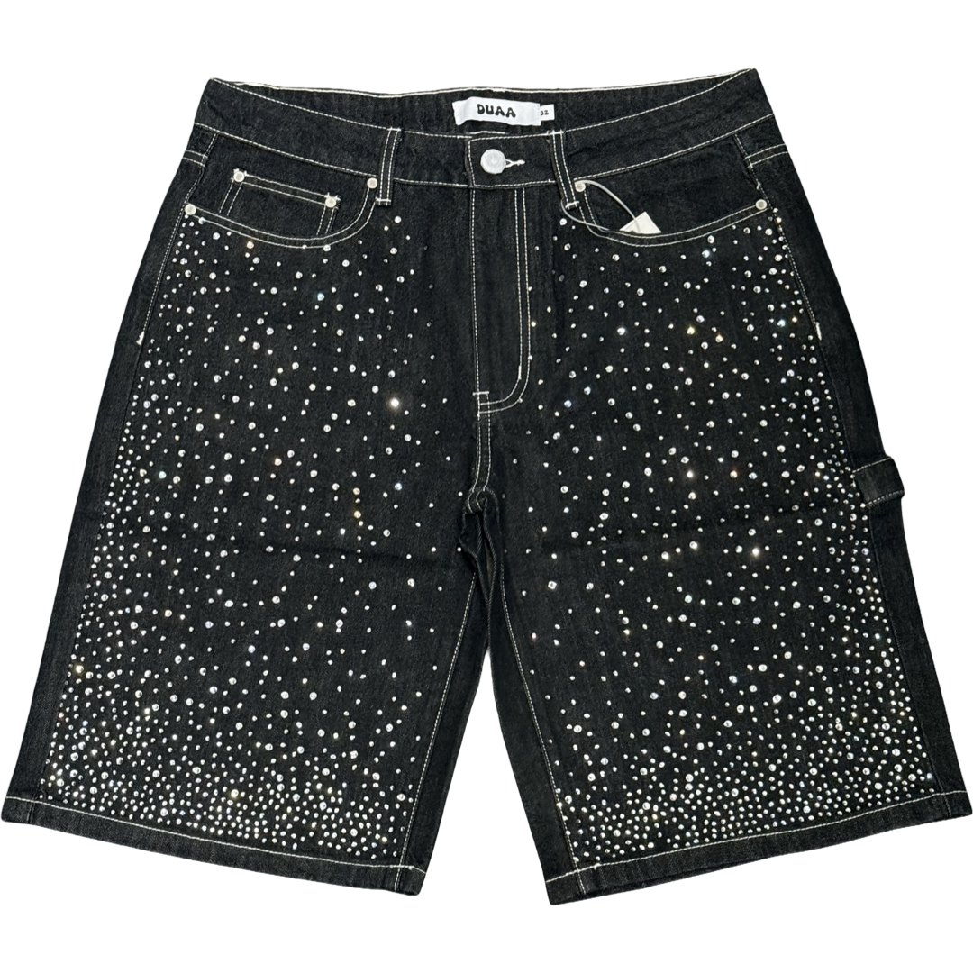 Duaa Black Denim Shorts (Victorious)