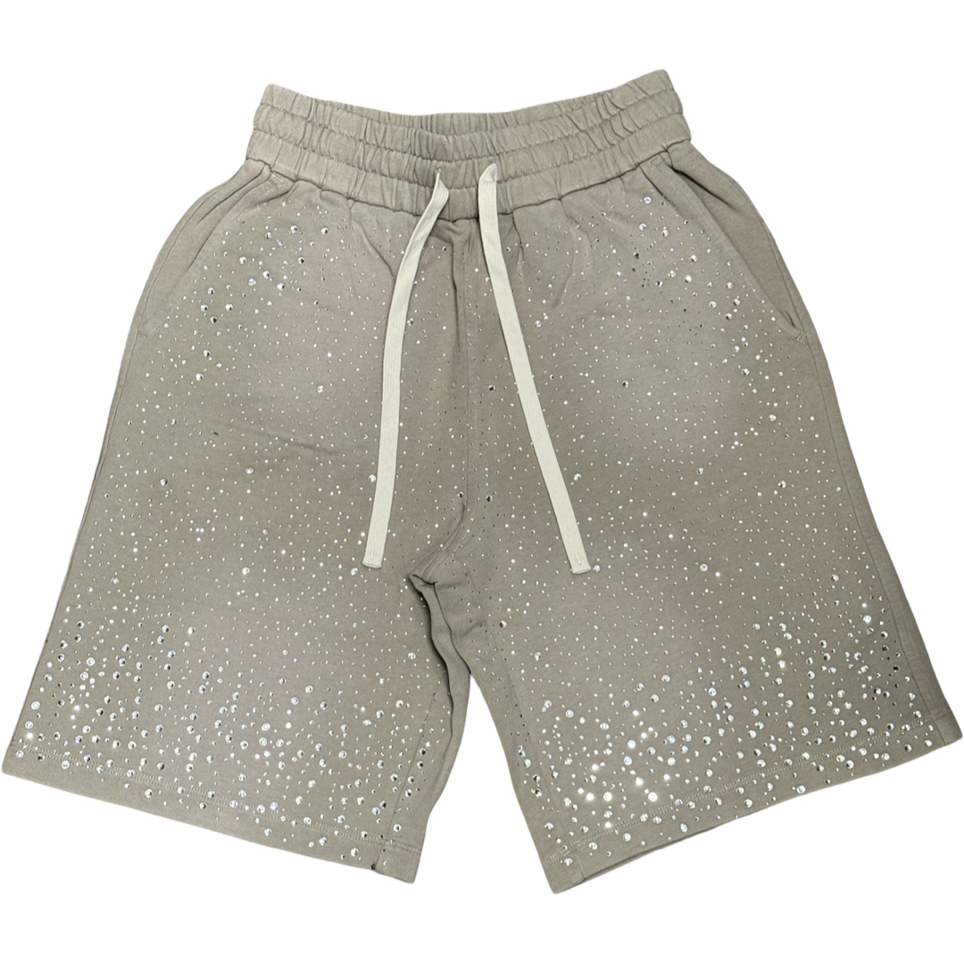 Duaa Enlightened Beige Stone Sweat Shorts