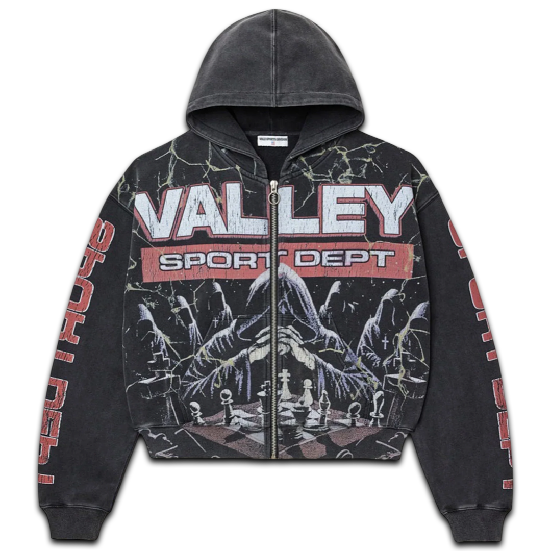 Vale Forever ’Mastermind’ Zip Up Hoodie (Black)