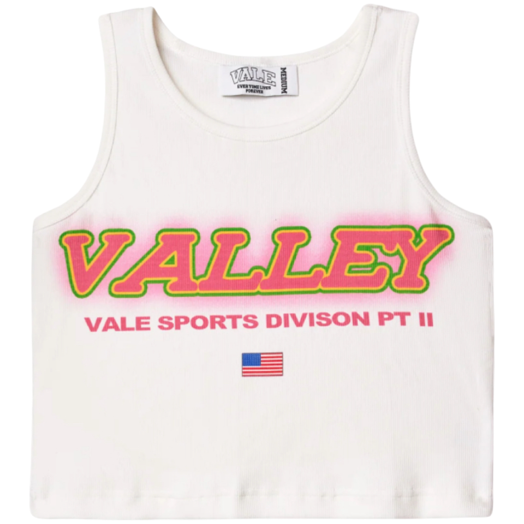 Vale Ladies 'Sports Division Pt II' Cropped Tee (White)