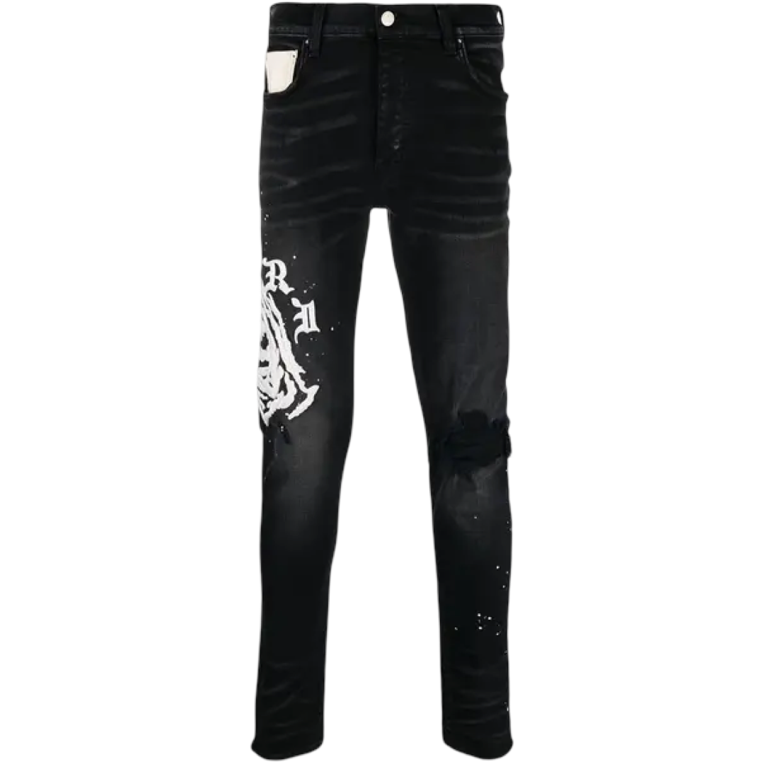 Amiri Wes Lang Reaper Logo Jean (Aged Black)