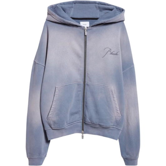 Rhude Classic Zip Up Hoodie (Grey)