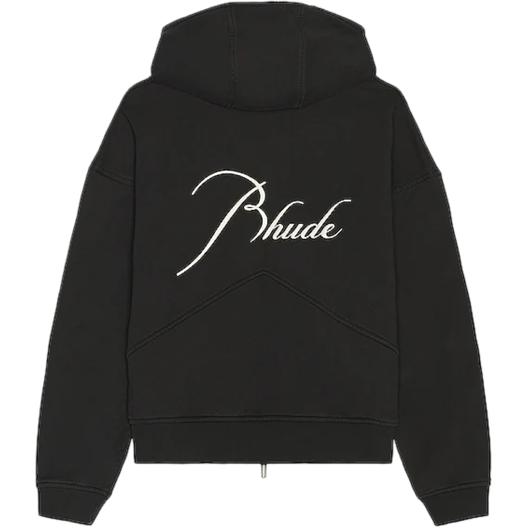 Rhude Classic Zip Up Hoodie (Black)