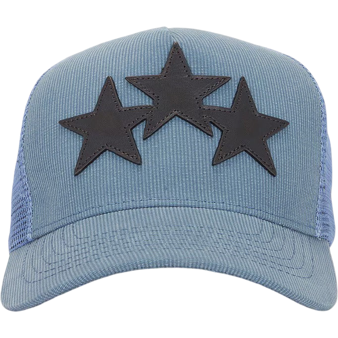 Amiri Trucker 'Stars' Hat (Pond Blue/Black Stars)