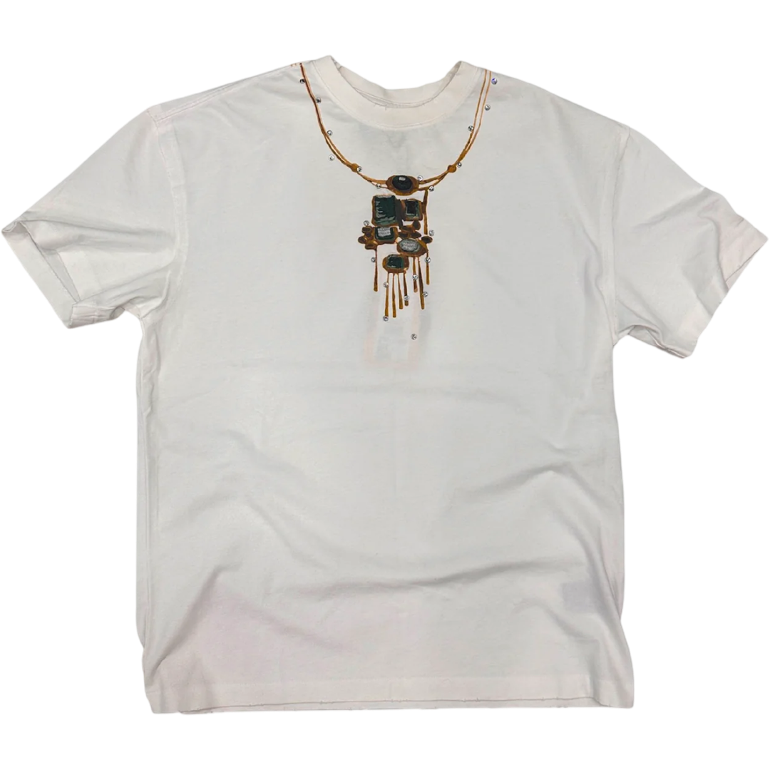 Birth of Royal Child ‘Gemstone Necklace Print’ Tee (White)
