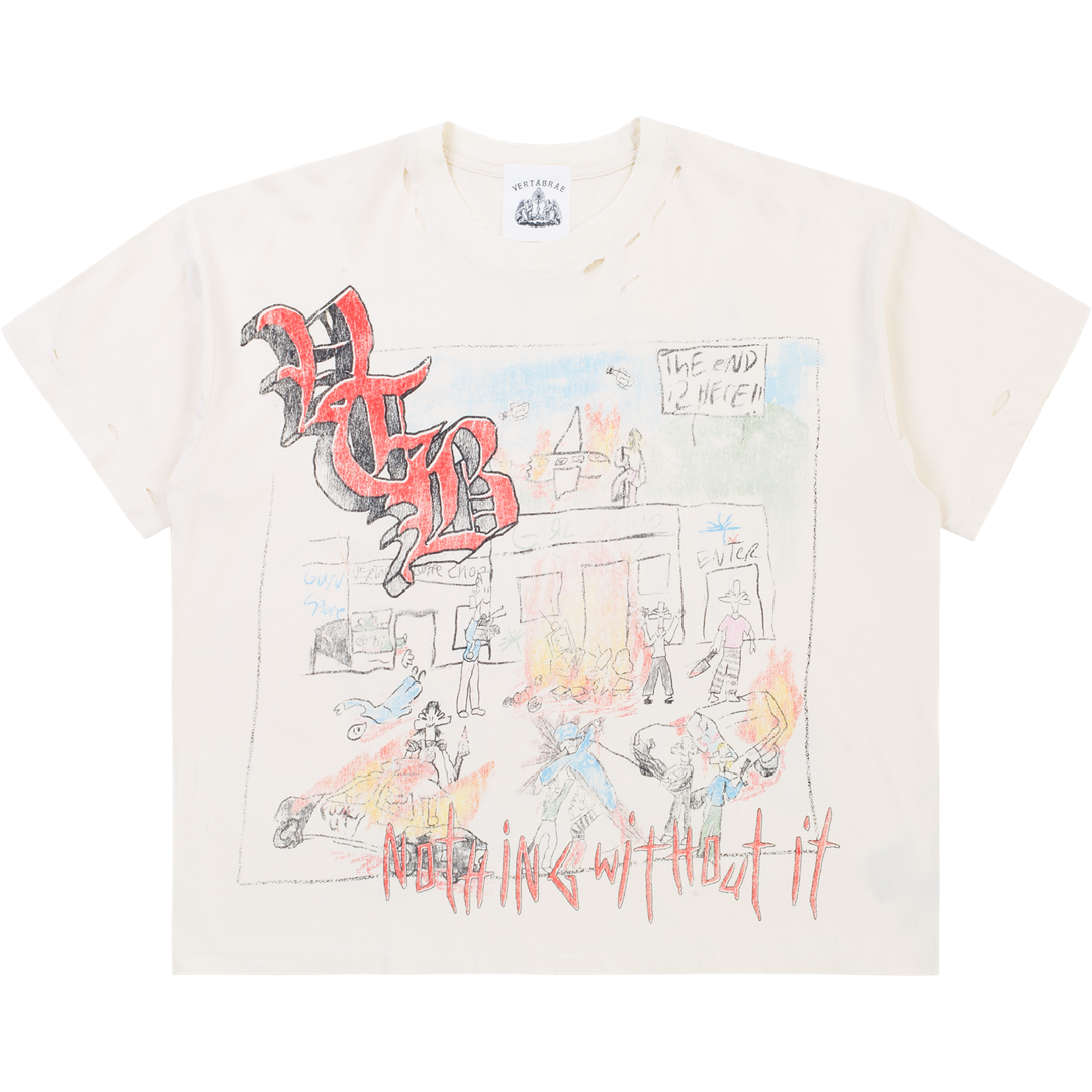 Vertabrae ‘Riot’ Tee (Vintage White)