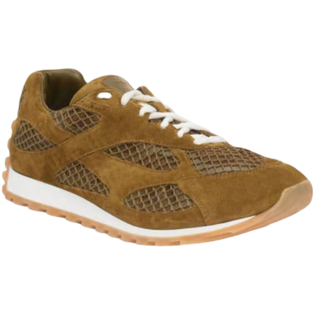 Bottega Veneta Orbit Sneaker (Olive/Mud-White)