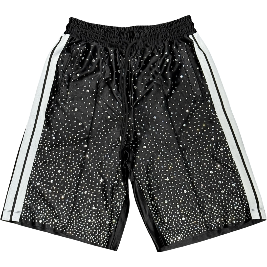 Duaa Empathy Black Stone Track Shorts