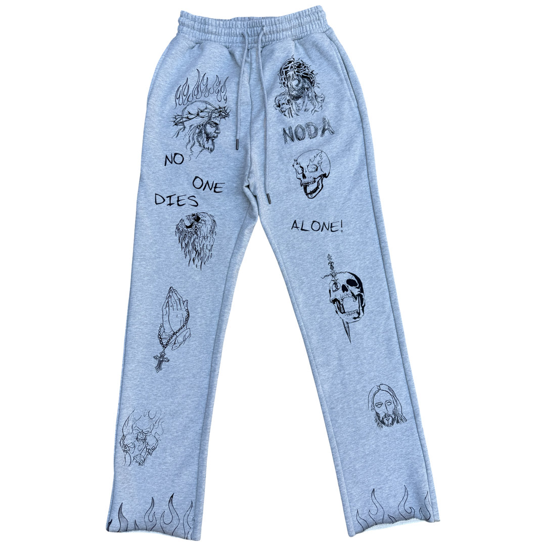 N.O.D.A  Grey Hoodie/Jogger Set