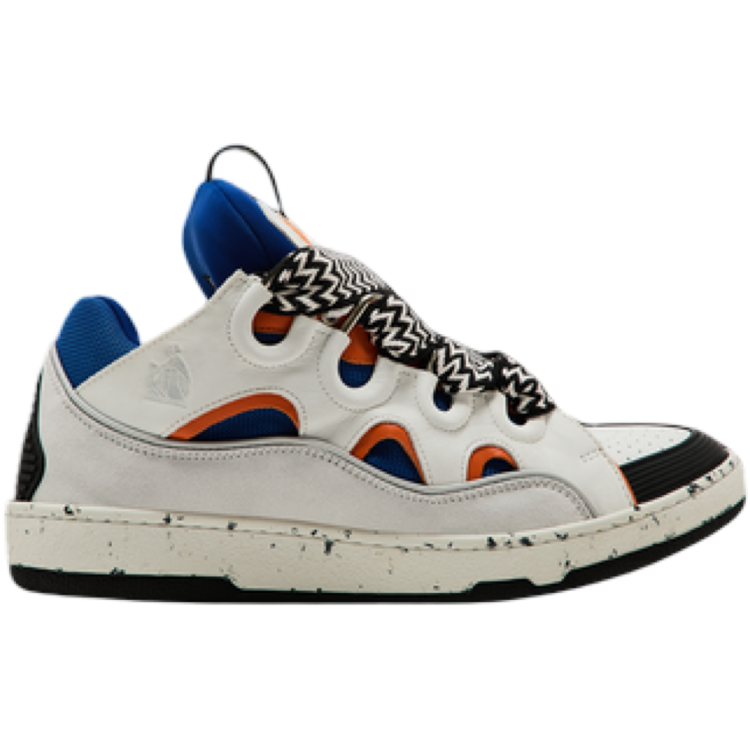 Lanvin Curb Sneakers (White/Blue/Orange)