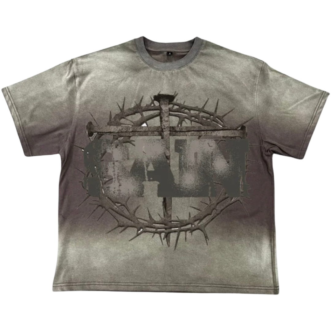 Saint Vanity Cross Tee (Dark Grey)