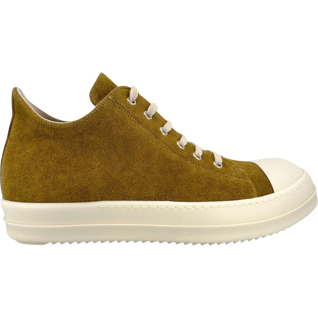Rick Owen's Moleskin Low Sneaker (Ochre/Milk)