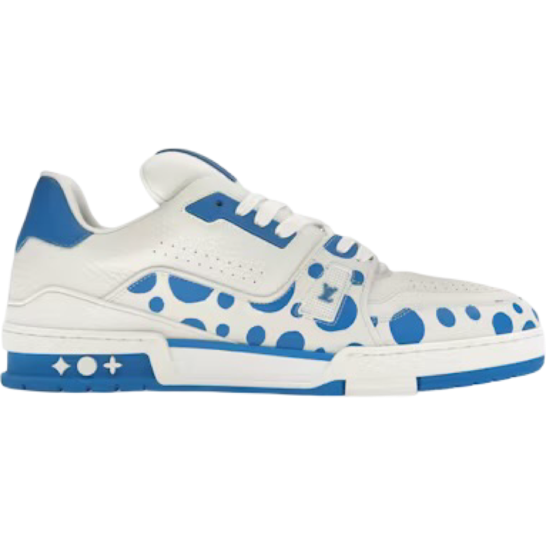 LV Trainer Bue White Polka Dot LV 8 (US 9.5)