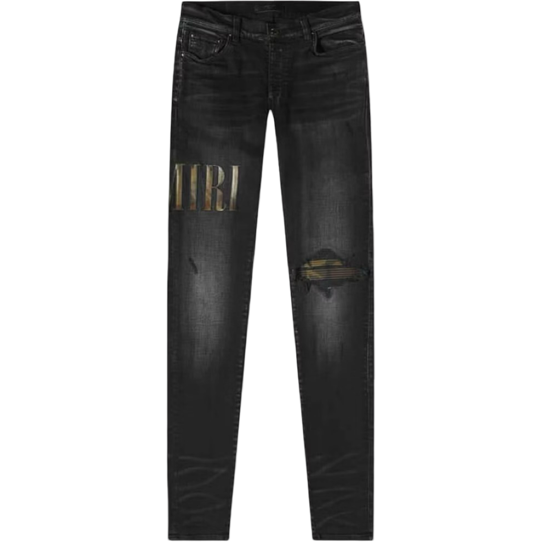 Amiri Core Appliqué Jean (Aged Black)
