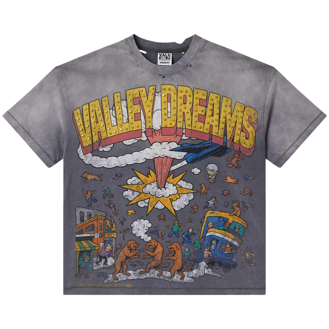 Vale ‘Faded Chaos’ Bling Tee (Grey)