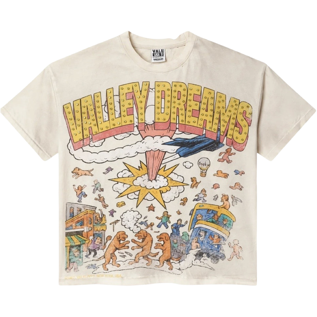 Vale ‘Faded Chaos’ Bling Tee (Cream)