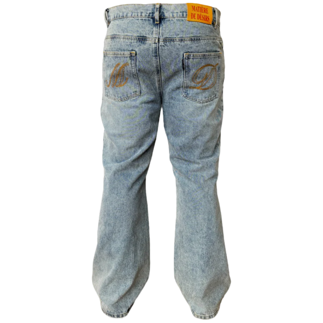 Matiere de Desirs Studded Pleated Denim Jeans