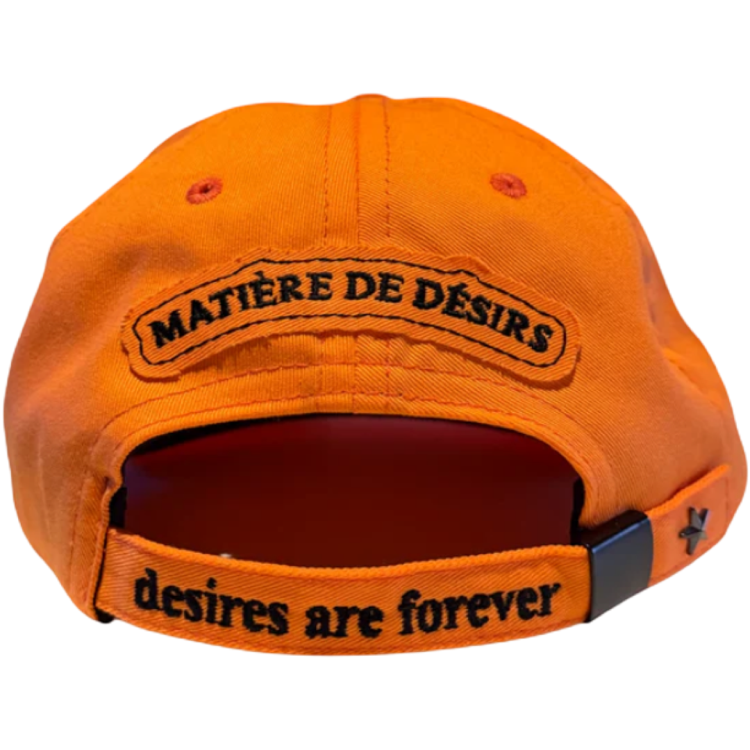 Matiere de Desirs Leather Patch Hat (Orange)