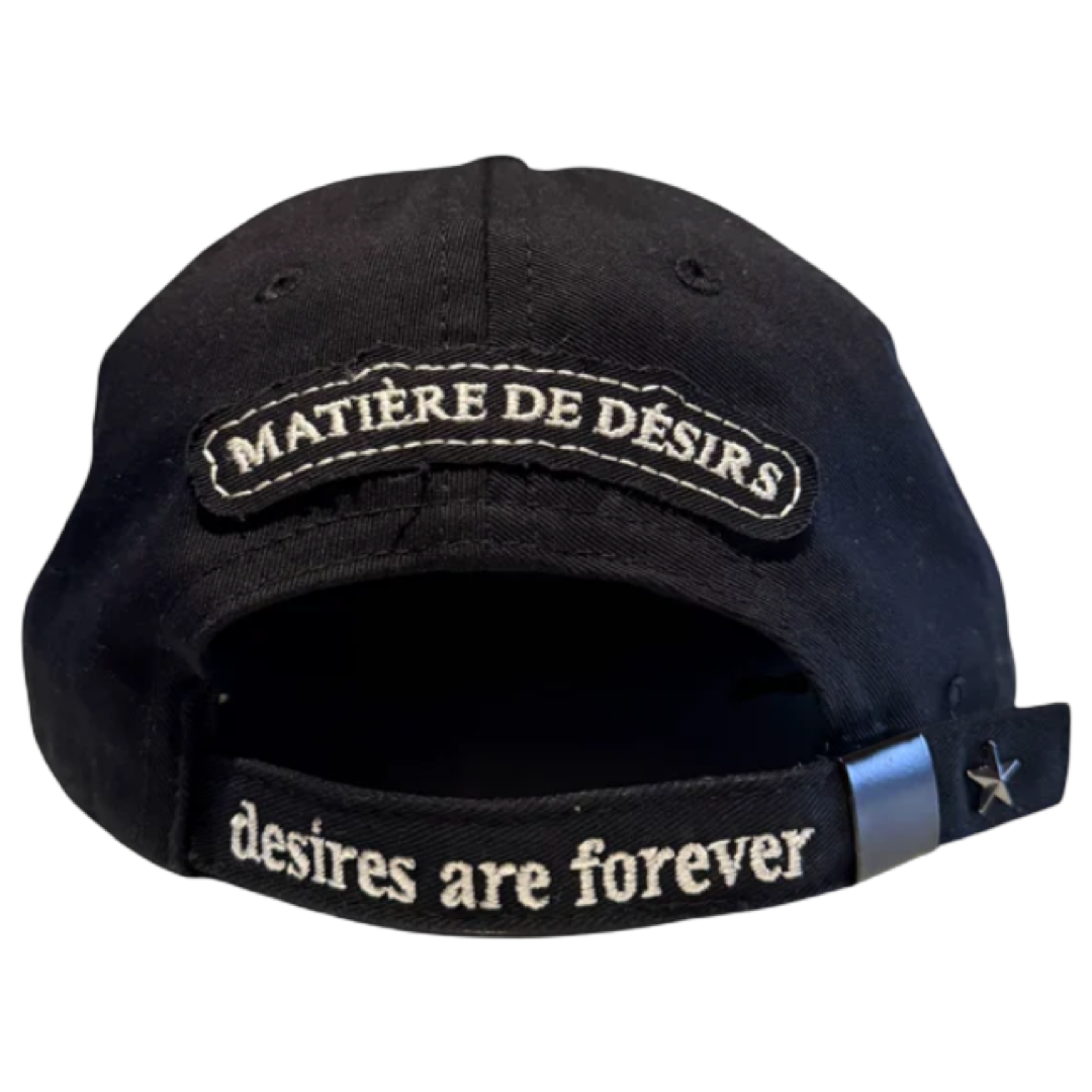 Matiere de Desirs Leather Patch Hat (Black)