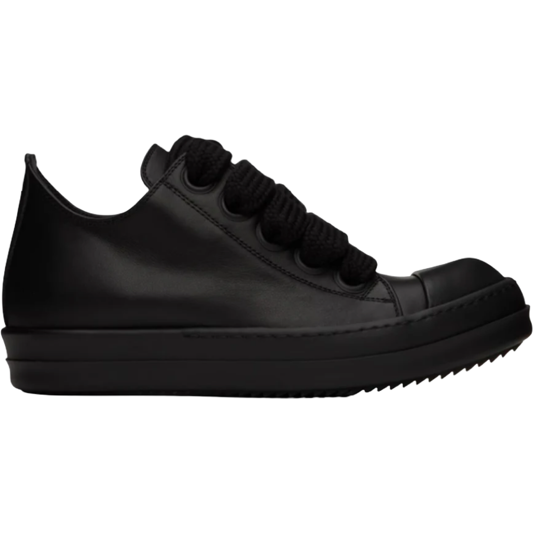Rick Owens Black Jumbo Laced Low