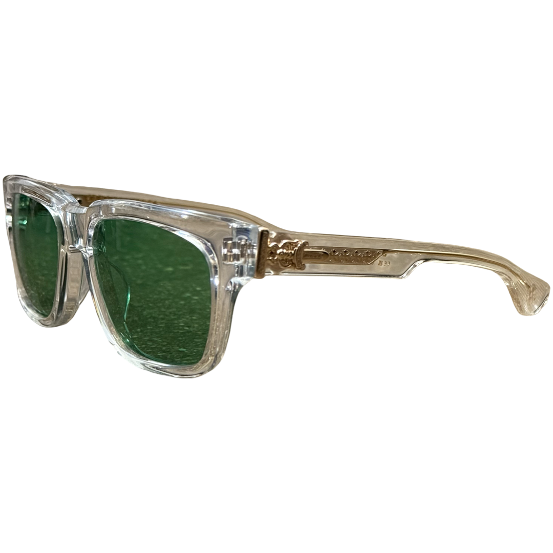 Chrome Hearts Box Officer Frames (Crystal/Gold/Green Lenses)