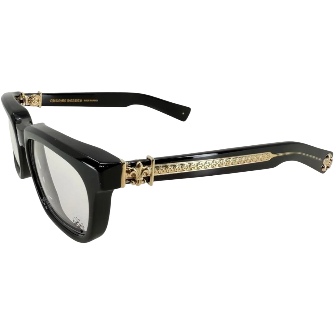 Chrome Hearts See You In Tea Black/18k Gold Plated Frames
