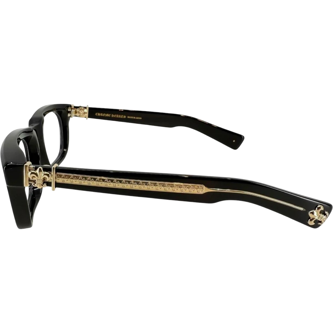 Chrome Hearts See You In Tea Black/18k Gold Plated Frames
