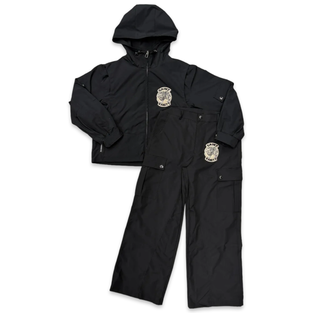 Saint Vanity Cargo Nylon Jacket/Pants Set (Black)