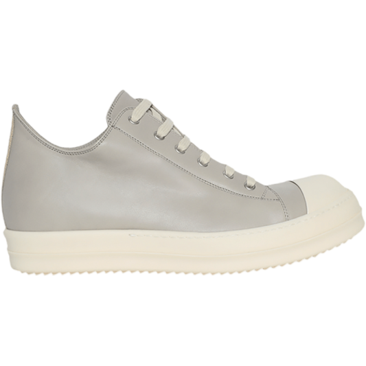 Rick Owens Leather Low Sneakers (Pearl/Milk)