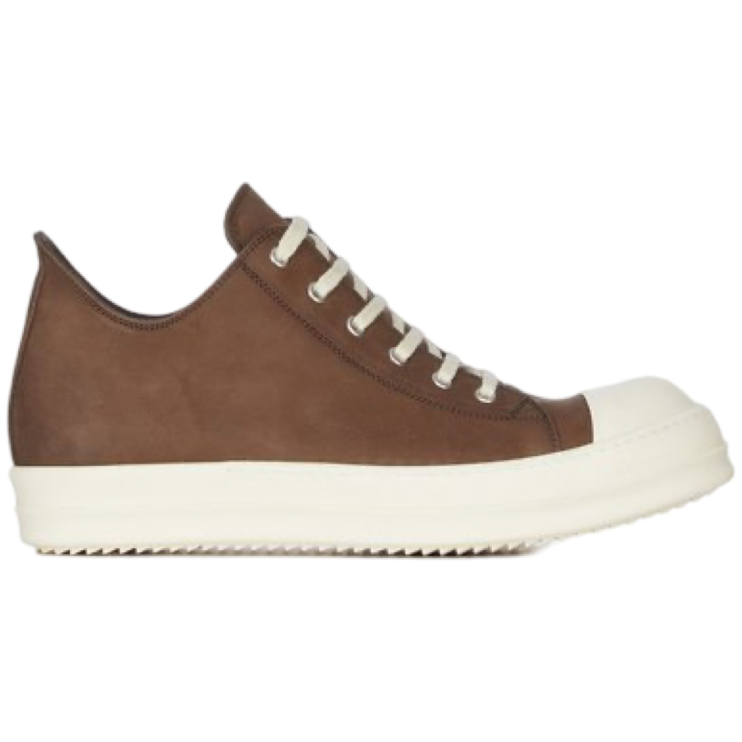 Rick Owens Porterville Leather Low Sneakers ‘Dark Dust’