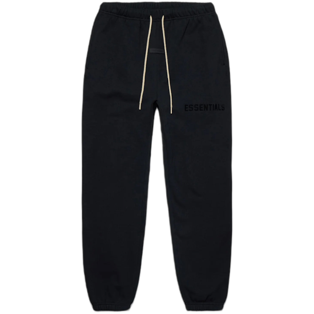 Fear of God Essentials Sweatpants (Jet Black) (Beige Drawstring)