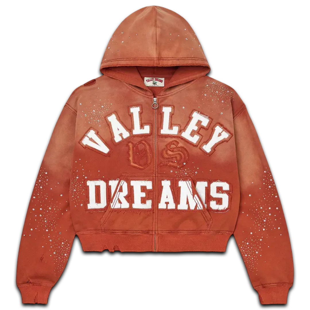 Vale Forever Classico Zip Up Hoodie (Orange)