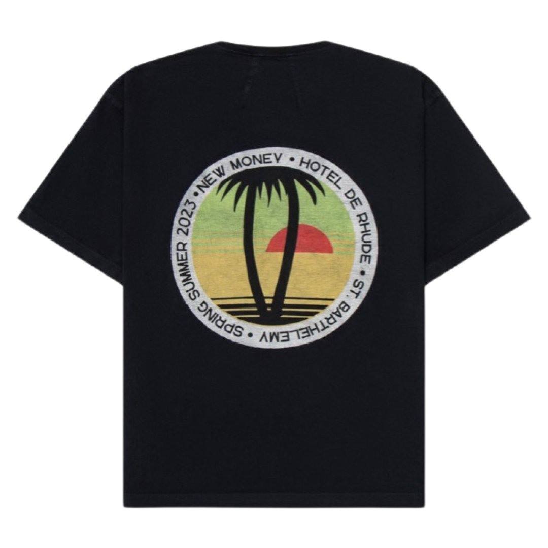 Rhude Twin Palm Trees Tee (Black)