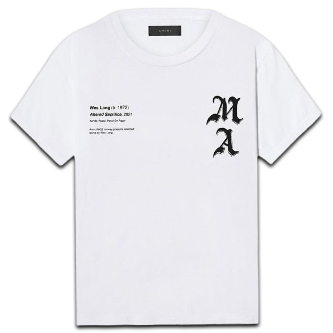 Amiri x Wes Lang Checker Skull Tee (White)