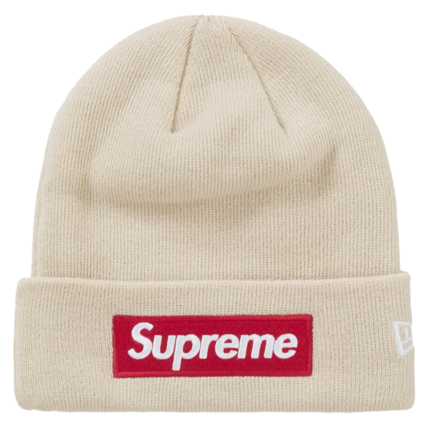 Supreme New Era Box Logo Beanie (Stone)