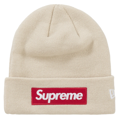 Supreme New Era Box Logo Beanie (Stone)