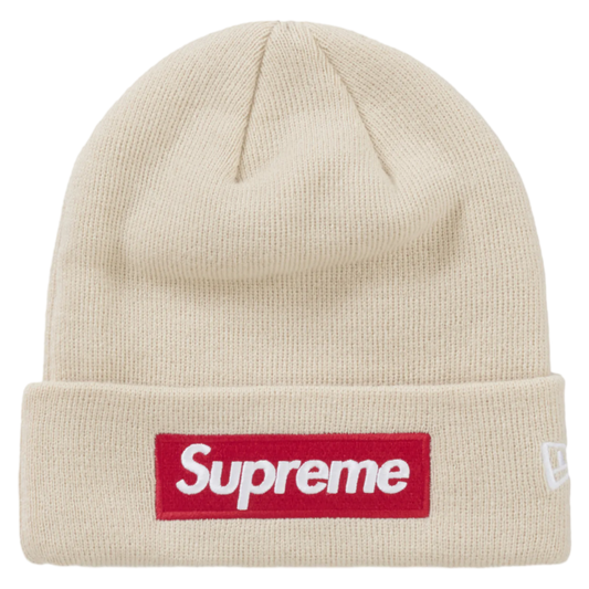 Supreme New Era Box Logo Beanie (Stone)