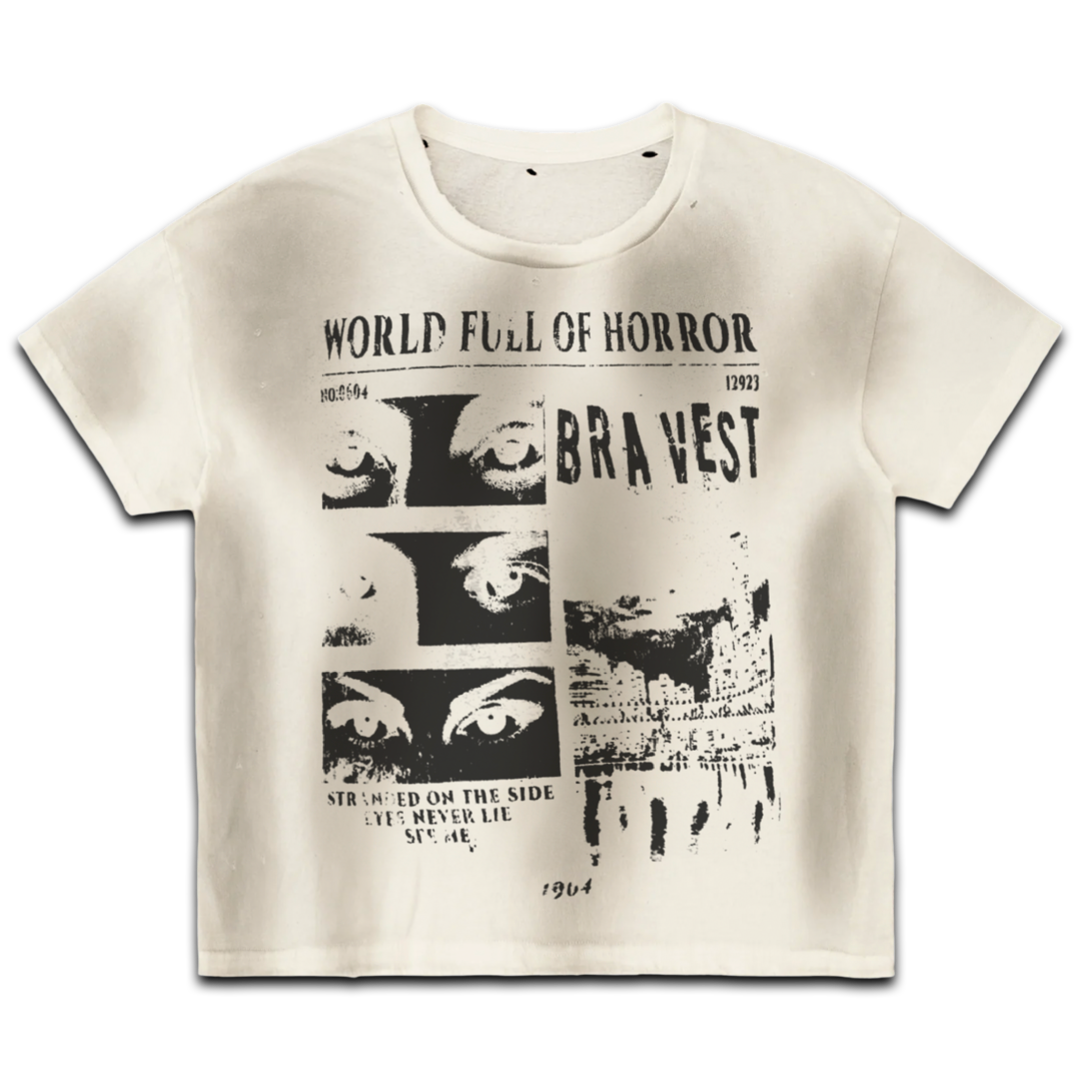Bravest Studios Horrors Vintage Tee (Dirty White)