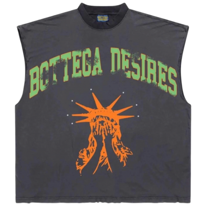 Bottega Desires ‘Unruly' Sleeveless Tee (Vintage Black)