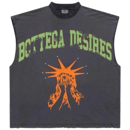 Bottega Desires ‘Unruly' Sleeveless Tee (Vintage Black)