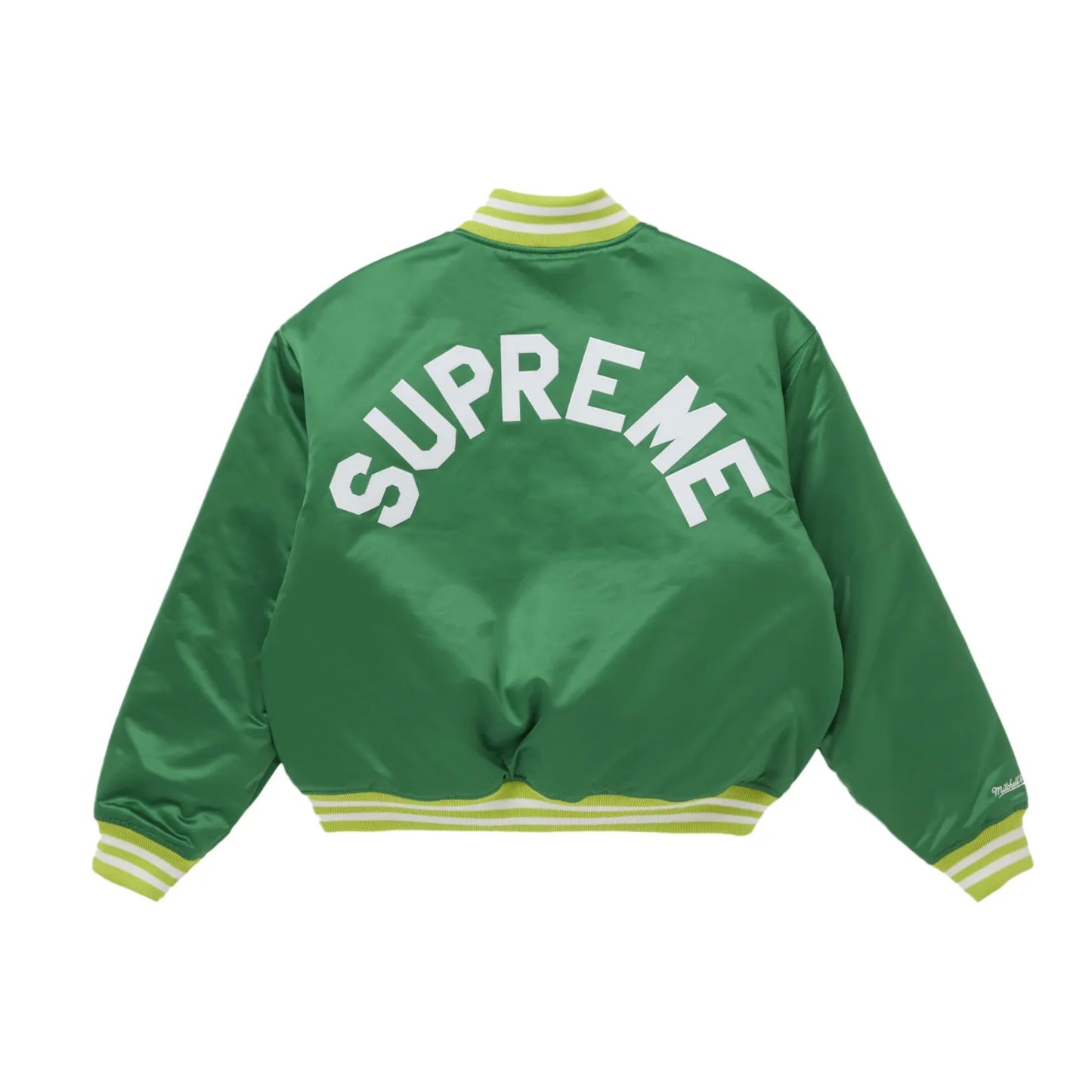 Supreme Mitchell & Ness Satin Varsity Jacket (Green)