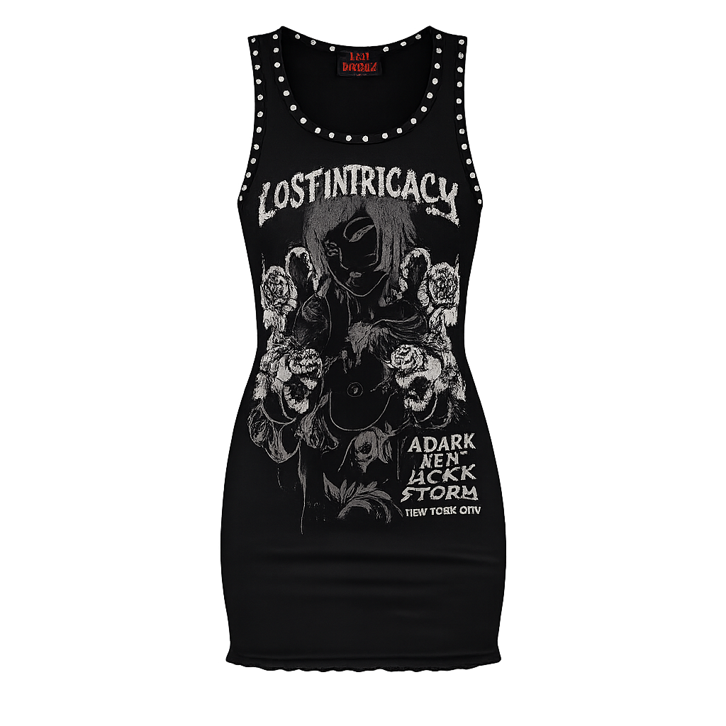 Lost Intricacy tank dress (Black & White)