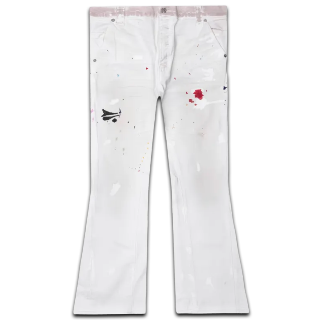 Gallery Dept. Carpenter Paint Splatter Pants (White)