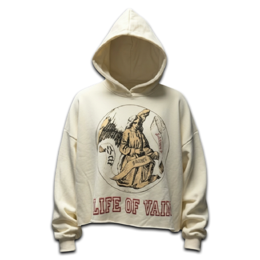 Saint Vanity ‘Life Of Vain’ Hoodie (Cream/Black/Red)