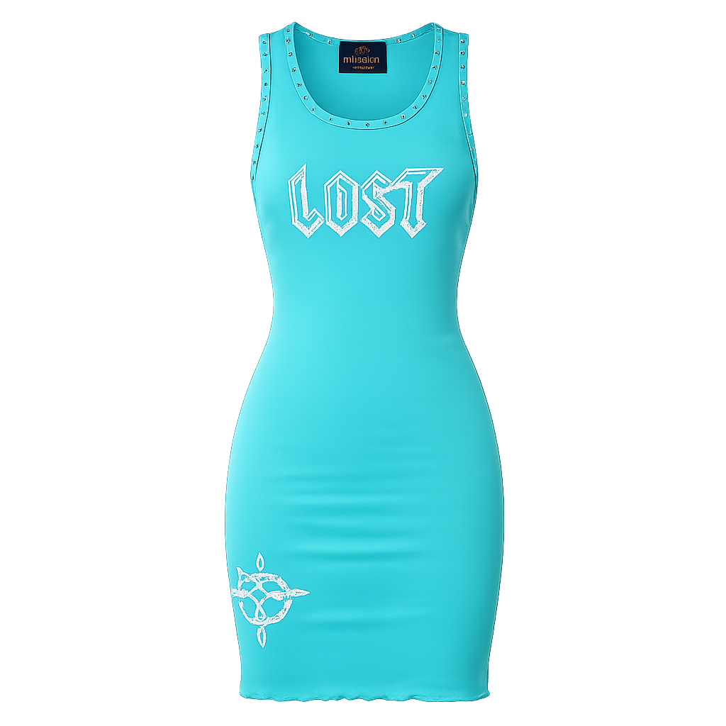 Lost Intricacy "Blue Icon Dress" mini dress