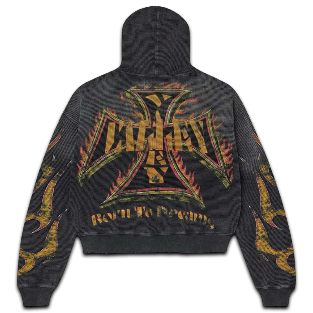 Vale Forever Reborn Thermal Zip Hoodie (Black)