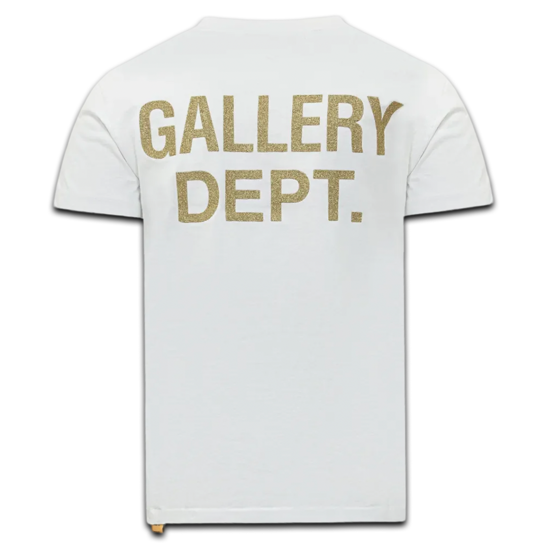 Gallery Dept. Gold Dusty Logo Tee (White)