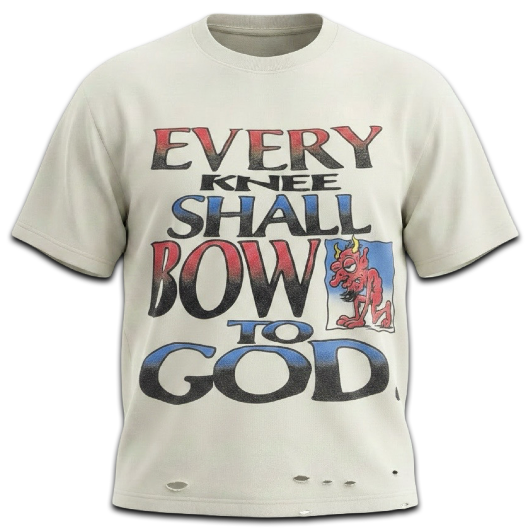 Righteous “Every Knee Shall Bow” Tee (Off White)