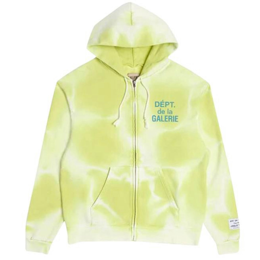 Gallery Dept. French Zip Up Hoodie Lime Green