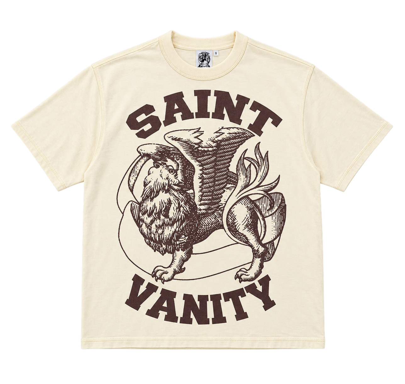 Saint Vanity Griffin Tee (Cream/Brown)